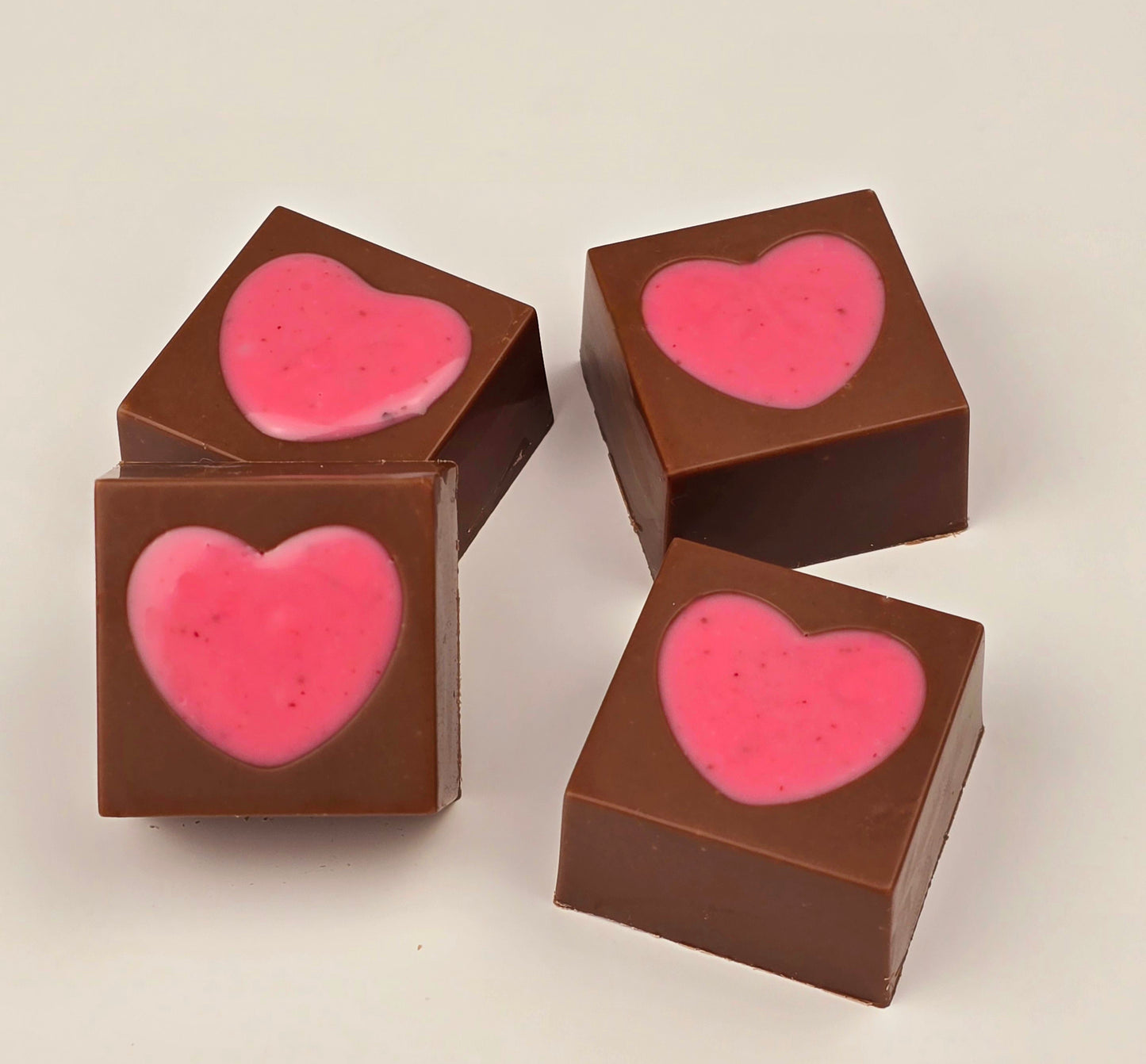Schokoladenwürfel Herzfüllung (6 St.)