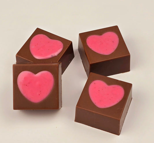 Schokoladenwürfel Herzfüllung (6 St.)