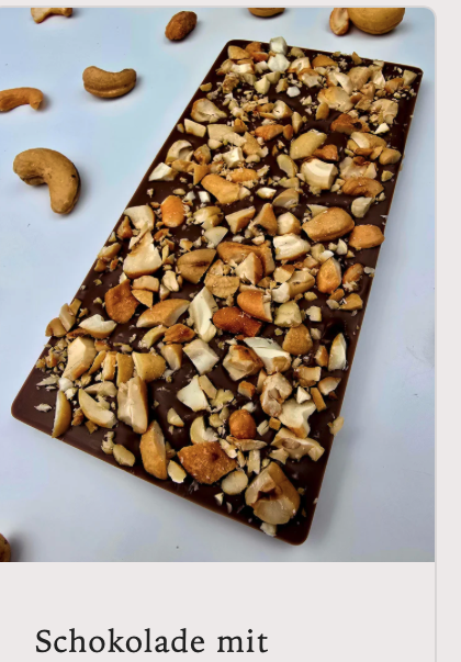 Schokolade mit Cashew-Nüssen